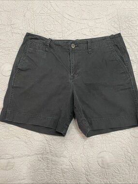 Ralph Lauren Black Flat-Front Cotton Chino Shorts 10P